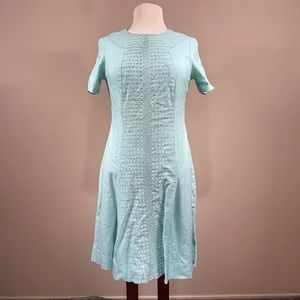 Vintage | Light Blue Embroidered Shift Dress